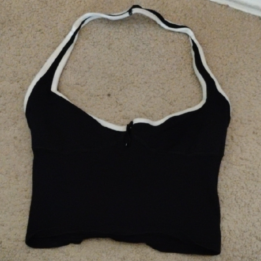 Urban Outfitters Black and White Crop Top